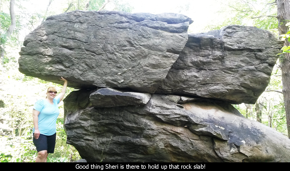 good thing Sheri is there to hold up that rock slab!