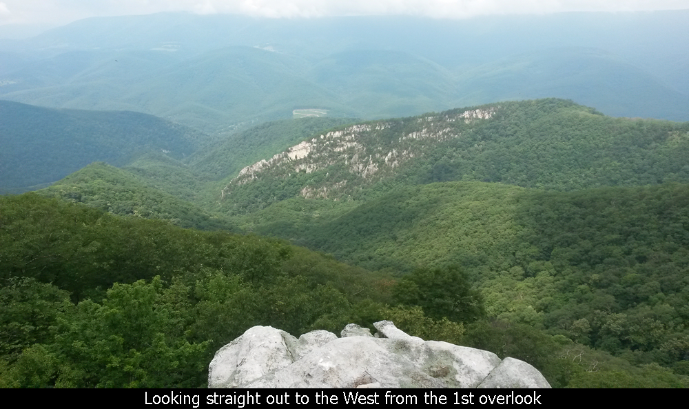Looking straight out to the West of the 1st overlook