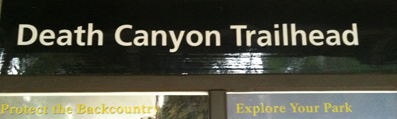 Death Canyon Trailhead Sign