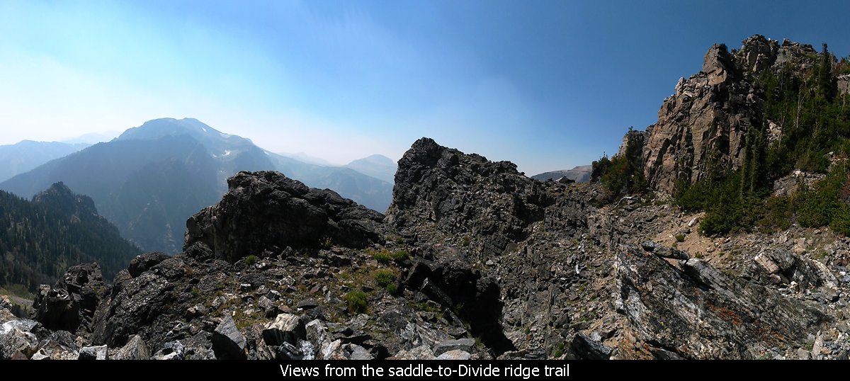 Views from the saddle-to-Divide ridge trail