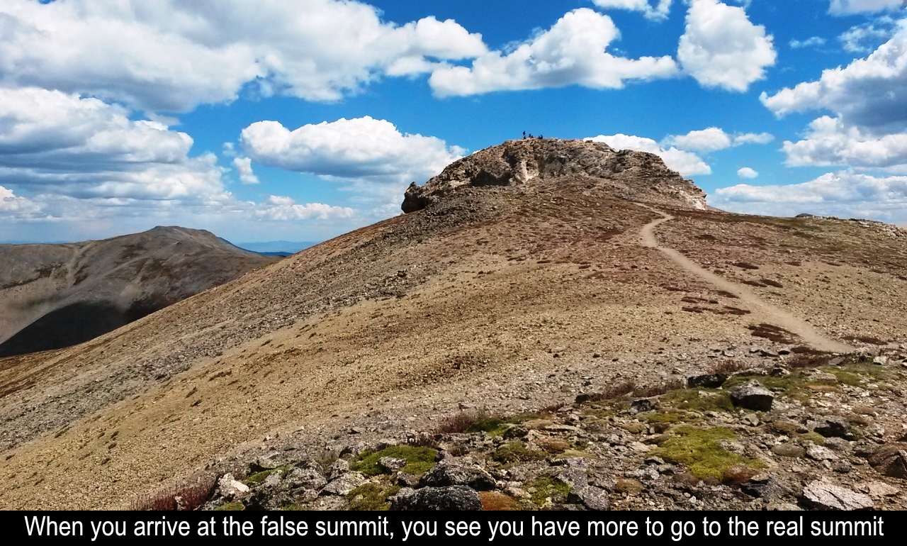 View Of Real Summit From False Summit