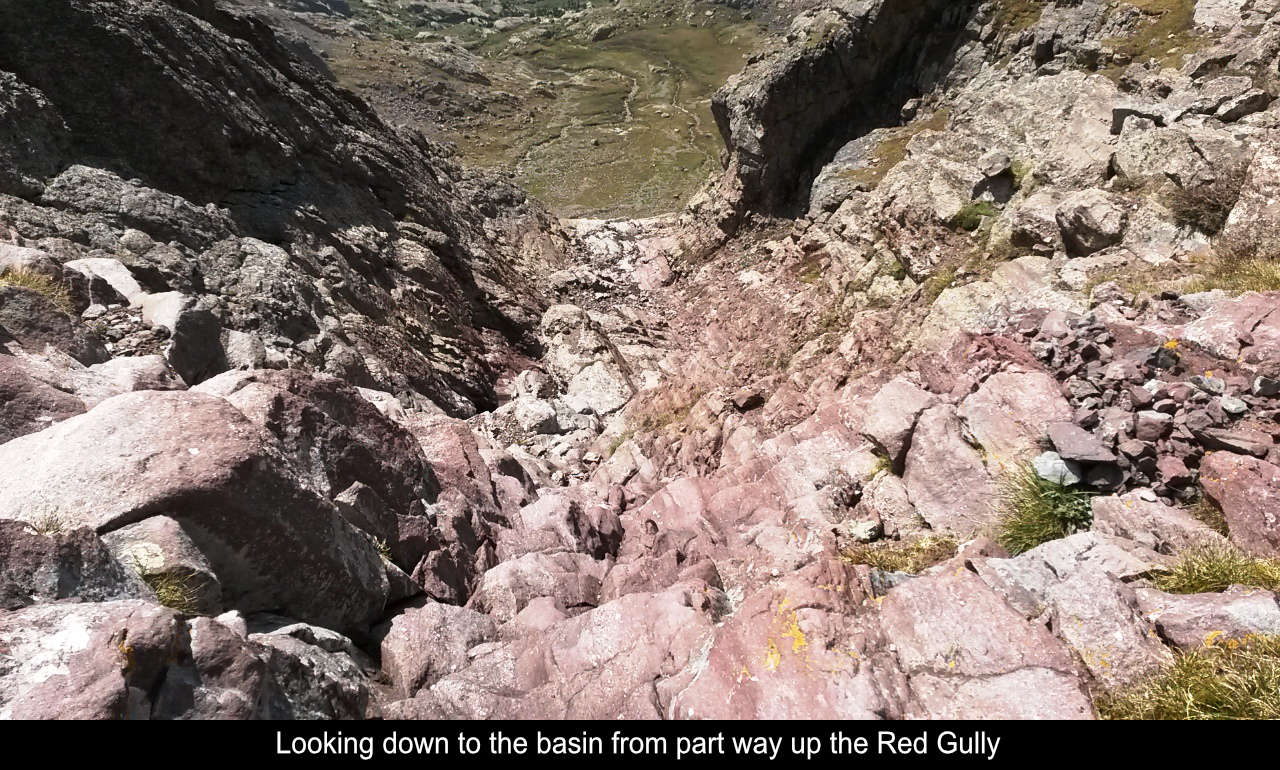 Looking Down From Part Way Up The Red Gully