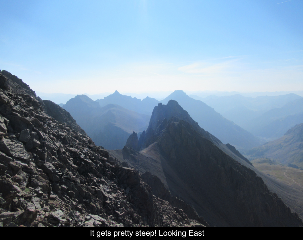 Steep Terrain on the Southwest Ridge of Mount Sneffels
