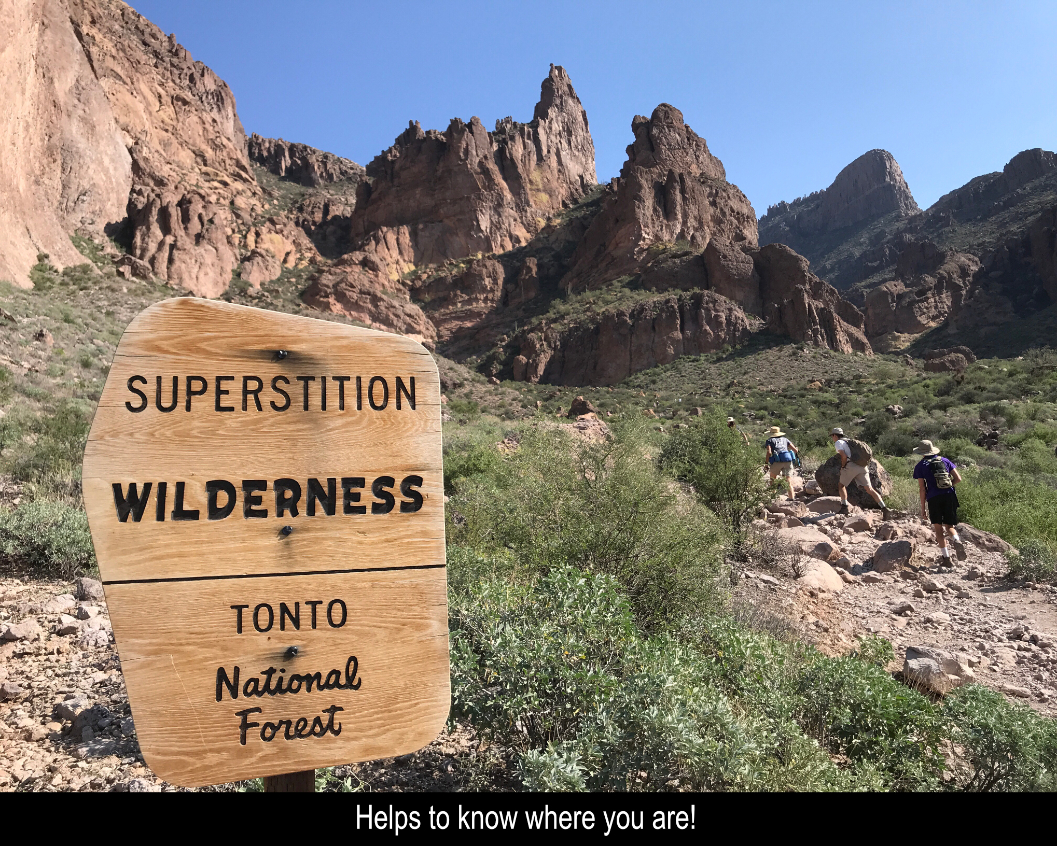 Superstition Wilderness Sign