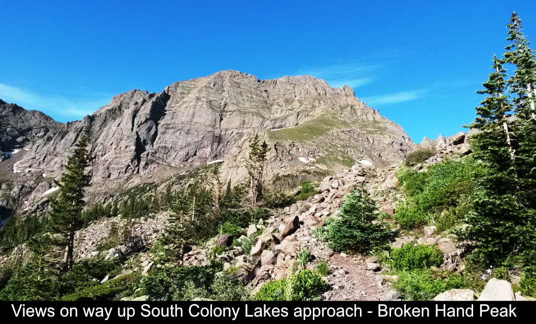 Views On South Colony Lakes Approach Broken Hand Peak
