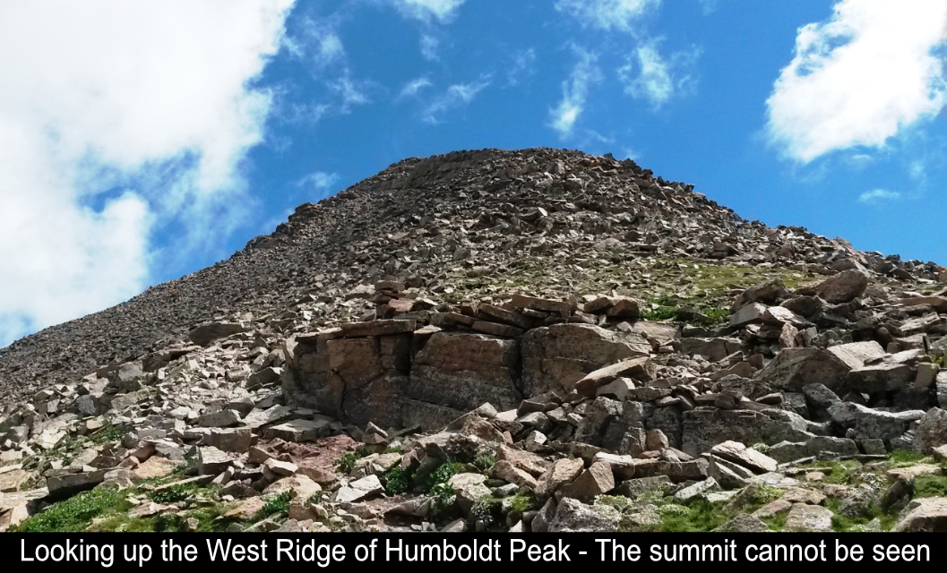 Looking Up West Ridge Of Humboldt Peak