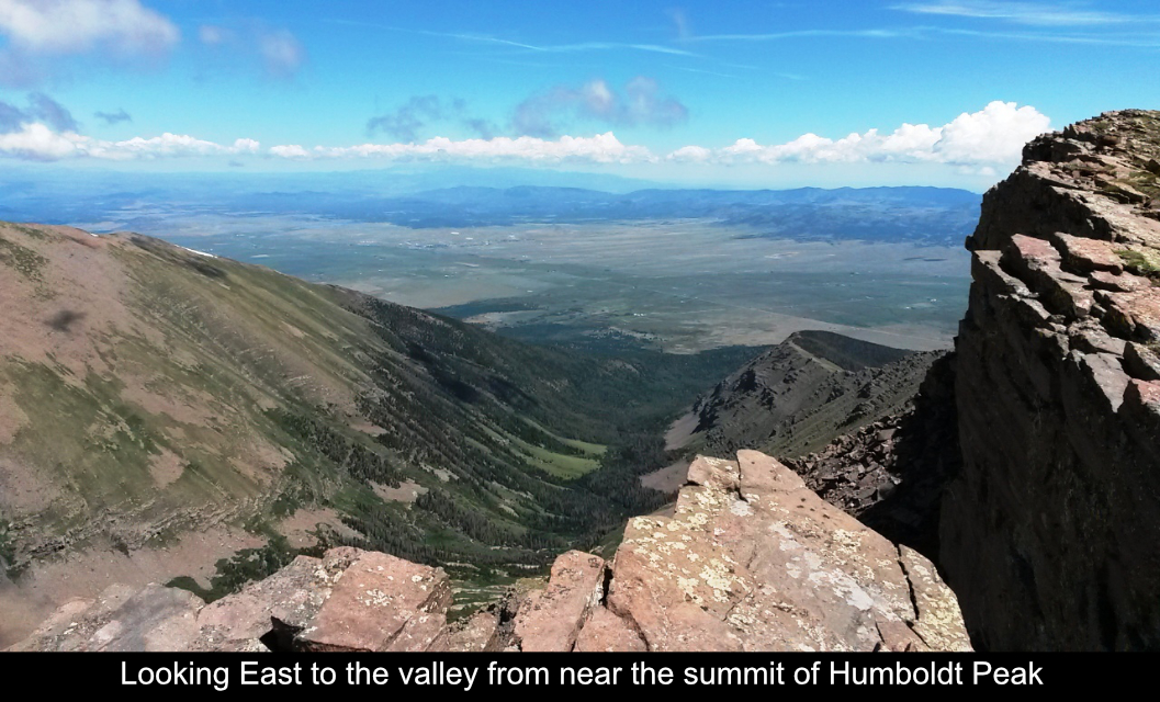 Looking East To The Valley From Humboldt Peak
