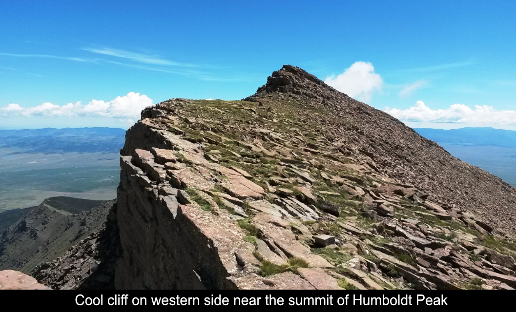 Cliff On Western Side Near Summit Of Humboldt Peak