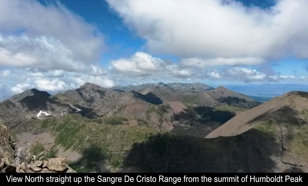 View North Up Sangre De Cristo Range