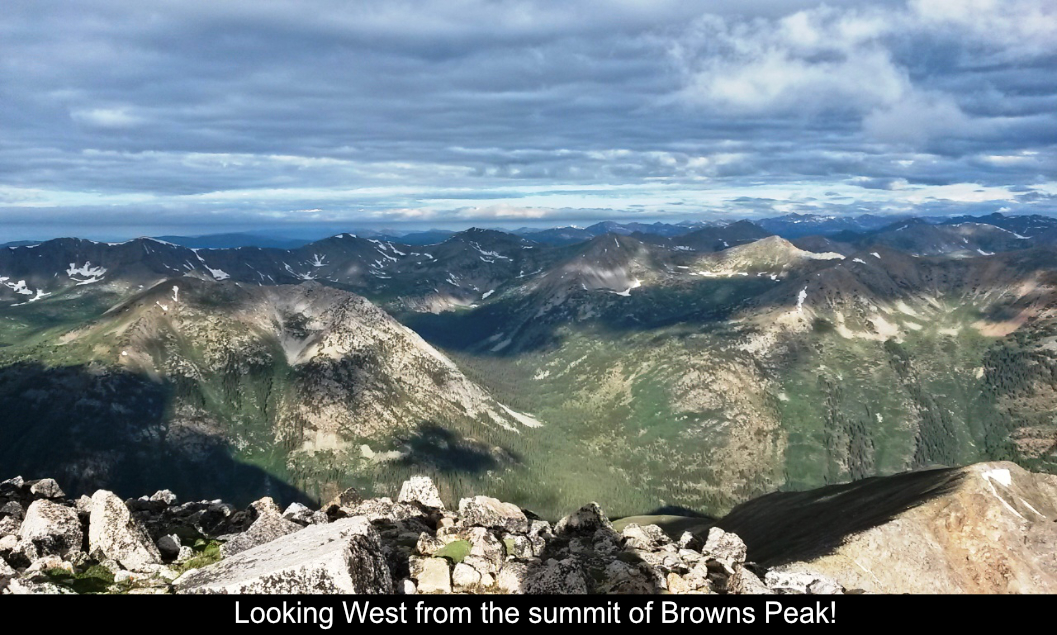 Looking West From The Summit Of Browns Peak
