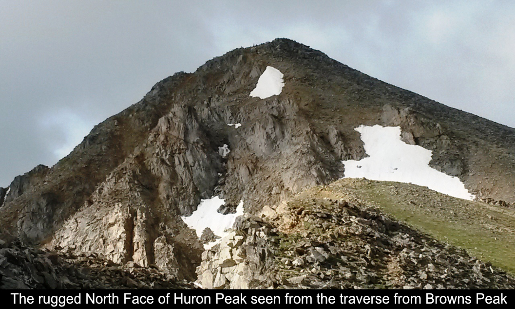Rugged North Face Of Huron Peak From Traverse From Browns