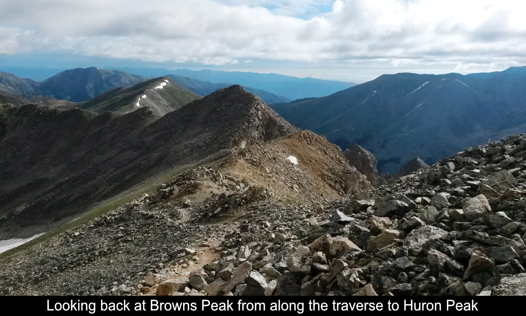 Looking Back At Browns Peak From Traverse To Huron Peak