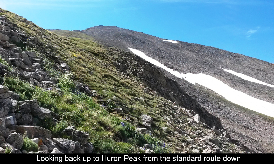 Looking Back Up Huron Peak From Standard Route