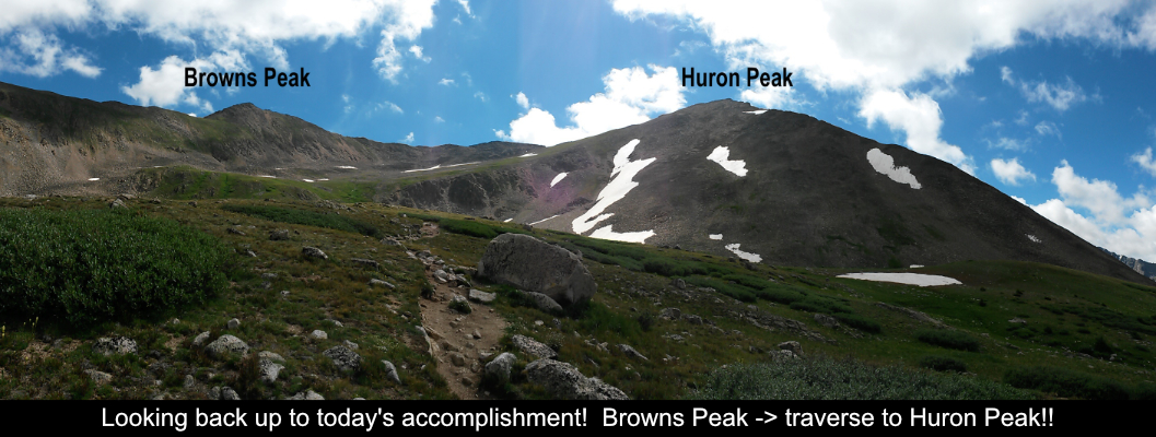 Panoramic Of Browns Peak To Huron Peak