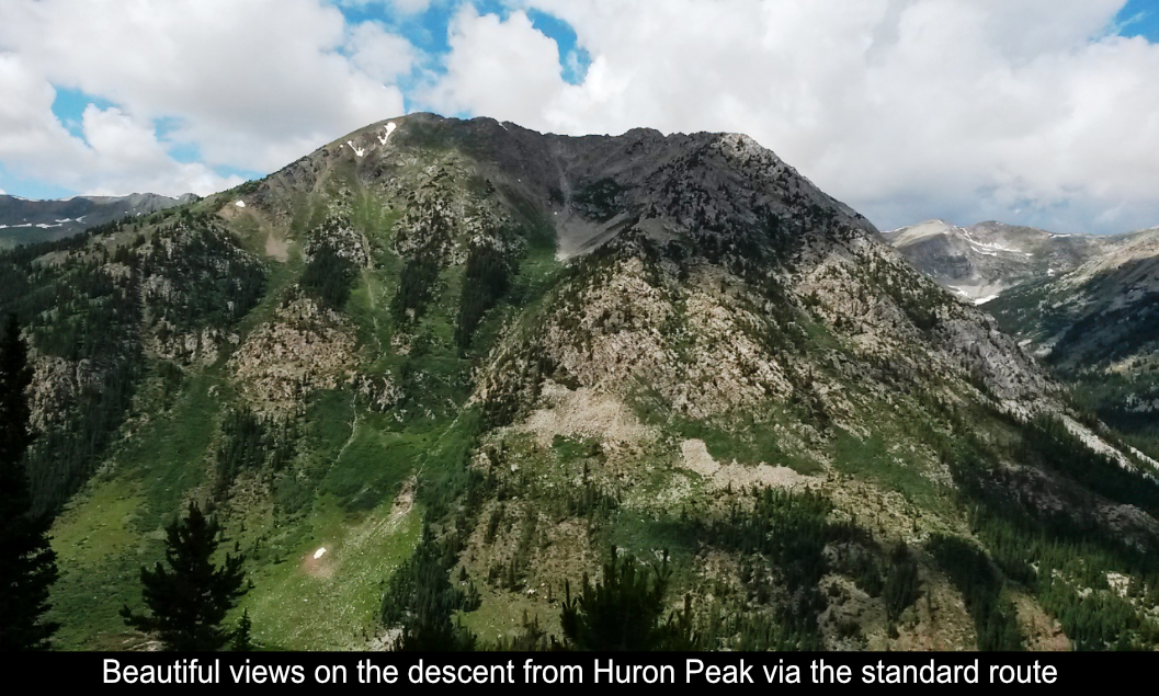 Beautiful Views Descending The Standard Trail On Huron Peak