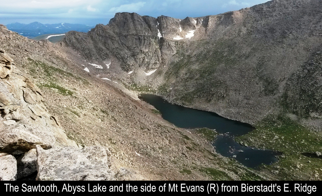 Sawtooth Abyss Lake And Evans From Bierstadts East Ridge