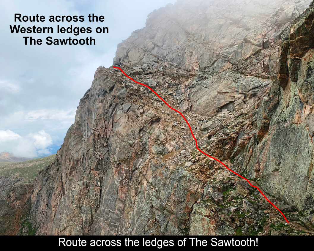 Route Across The Ledges Of Sawtooth
