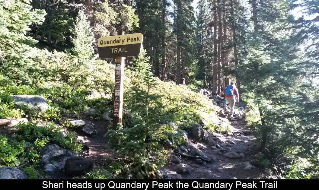 Sheri Heads Up Quandary Peak Trail