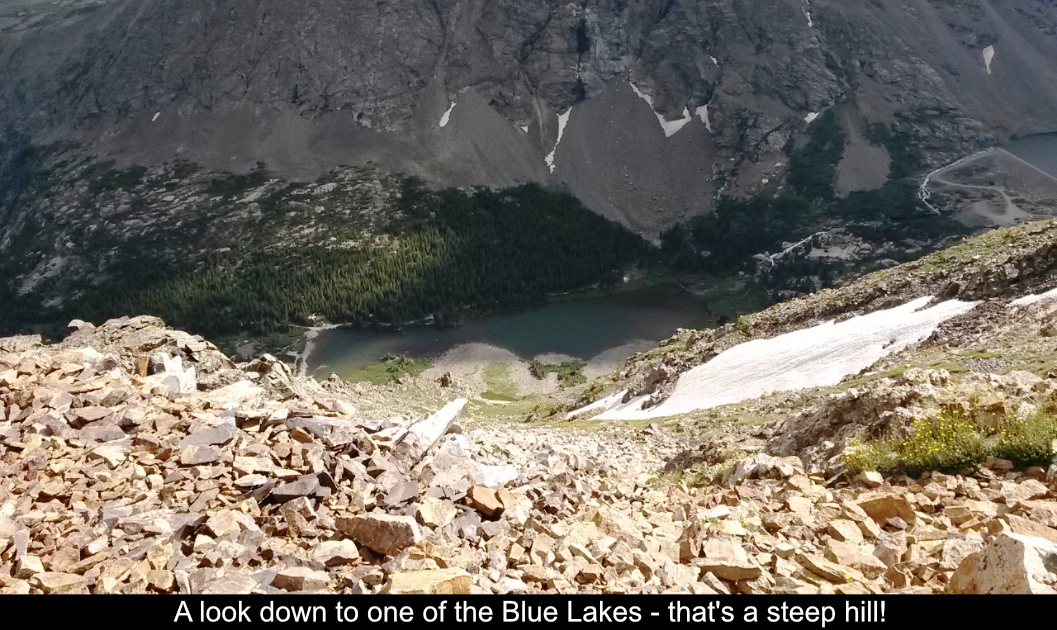 View Down To Blue Lakes
