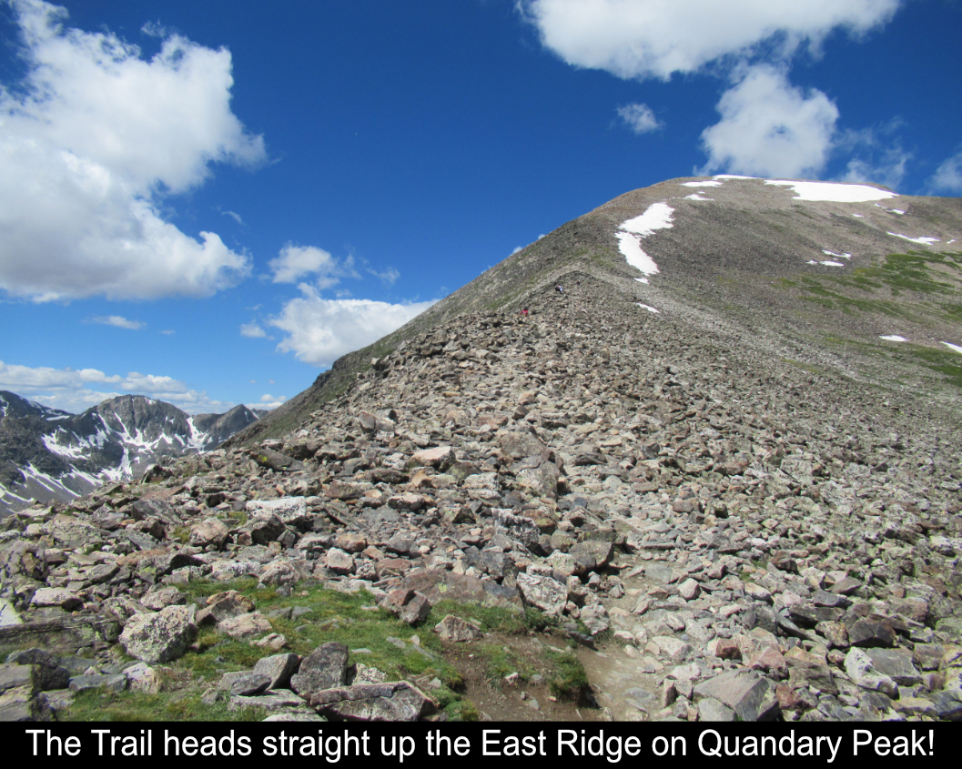 The Trail Heads Up The East Ridge Of Quandary