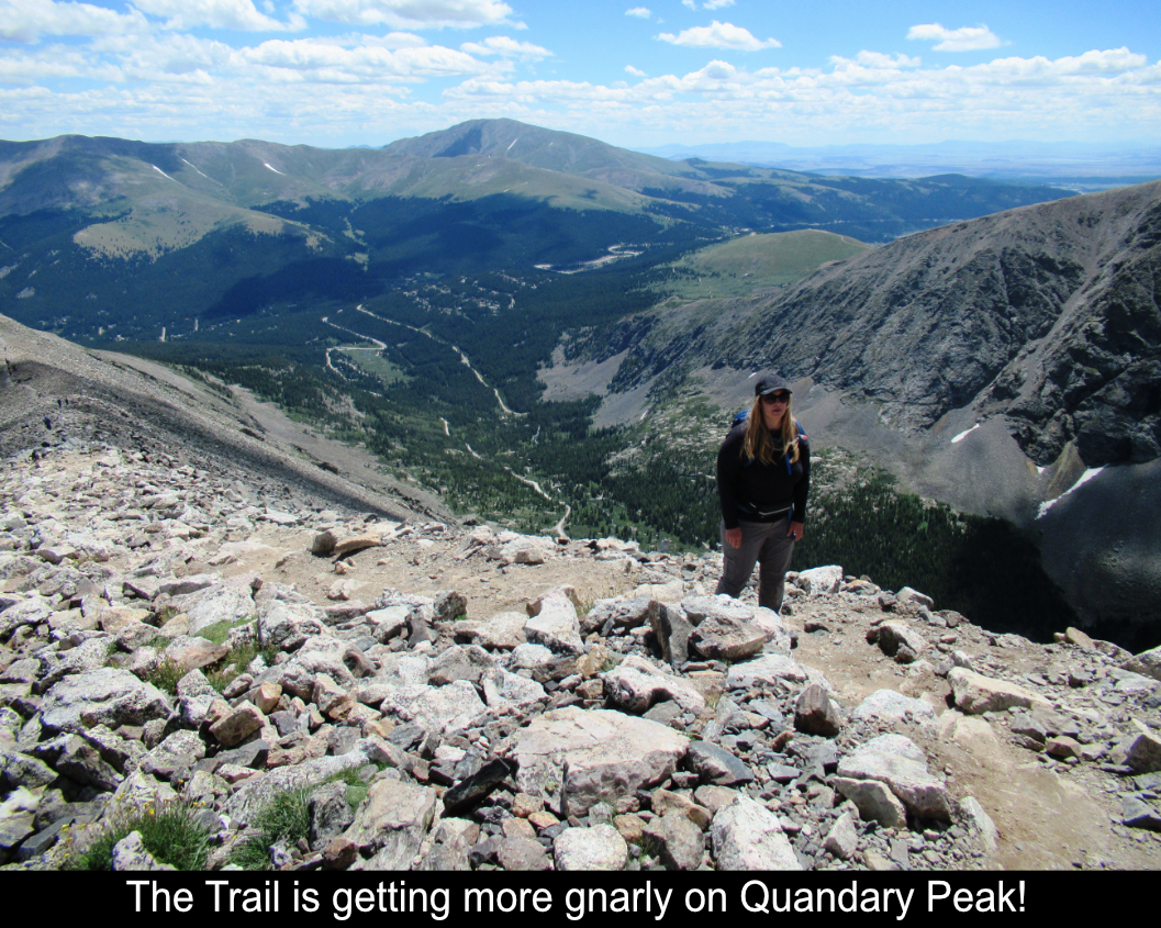 Trail Getting Gnarly Up Quandary Peak
