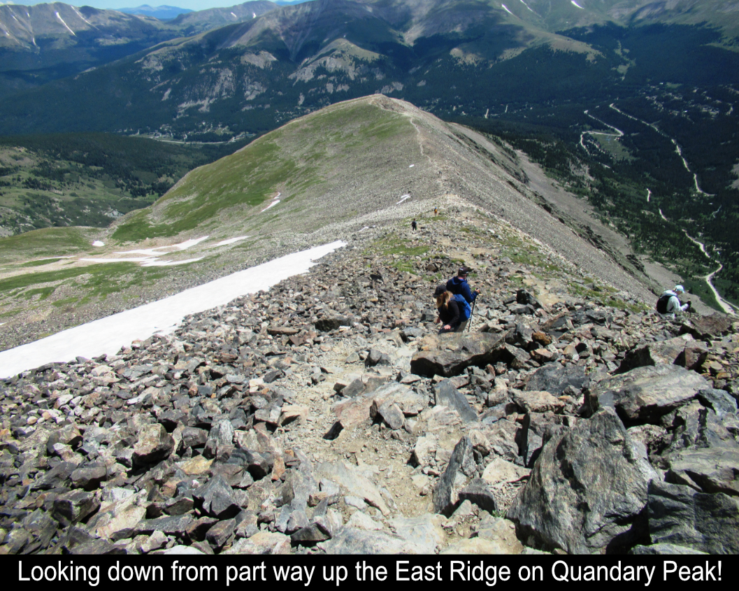 Looking Down East Ridge Of Quandary Peak