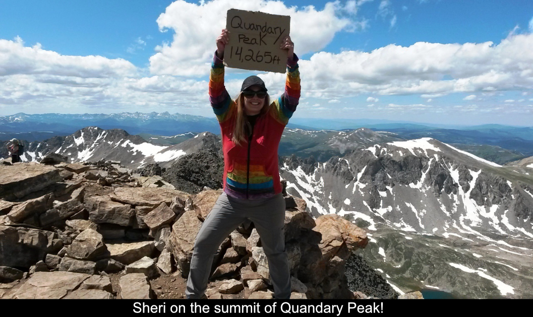 Sheri On The Summit Of Quandary Peak