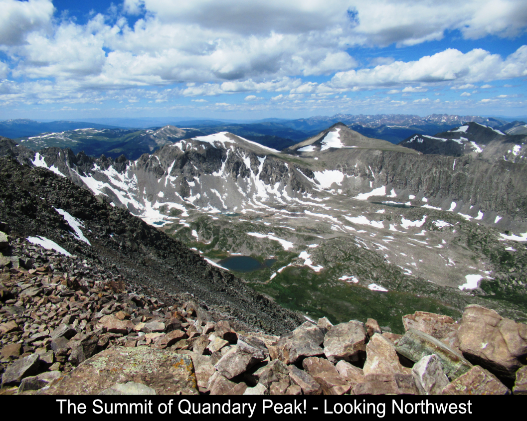 Summit Views Northwest From Quandary Peak