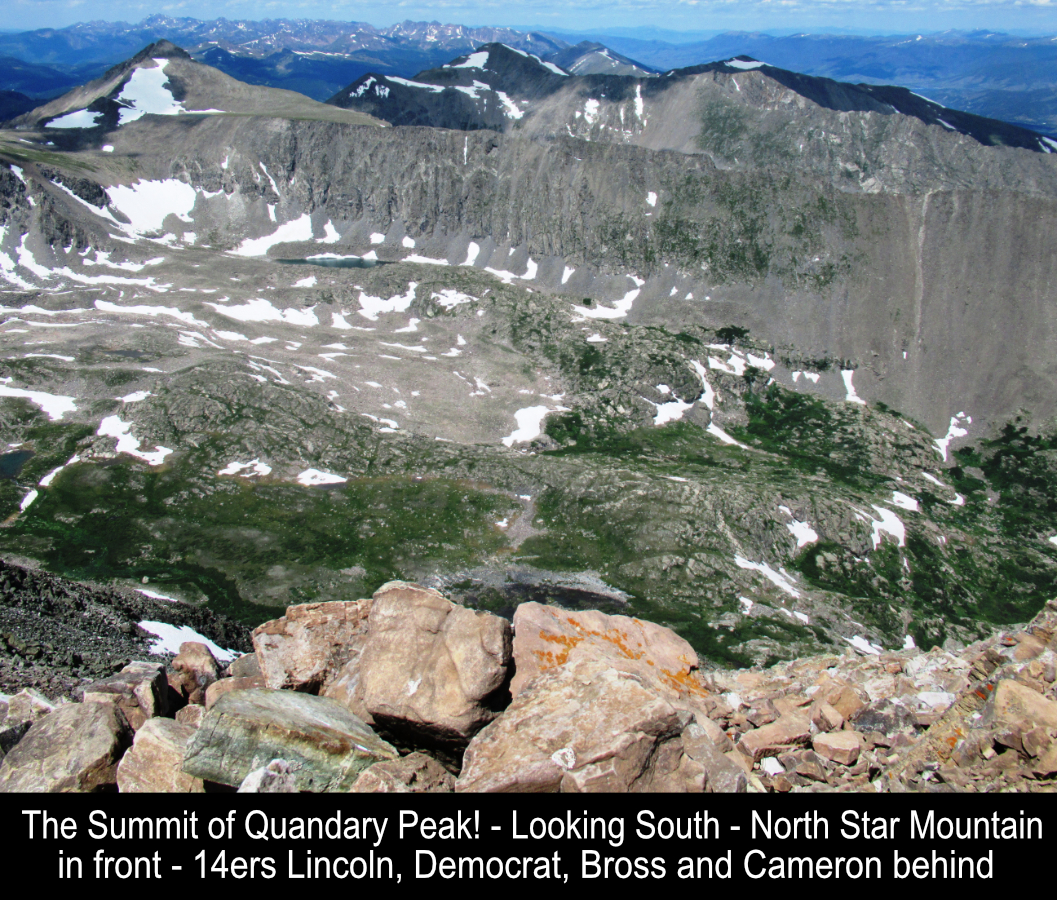 Summit Views South From Summit Of QuandaryPeak