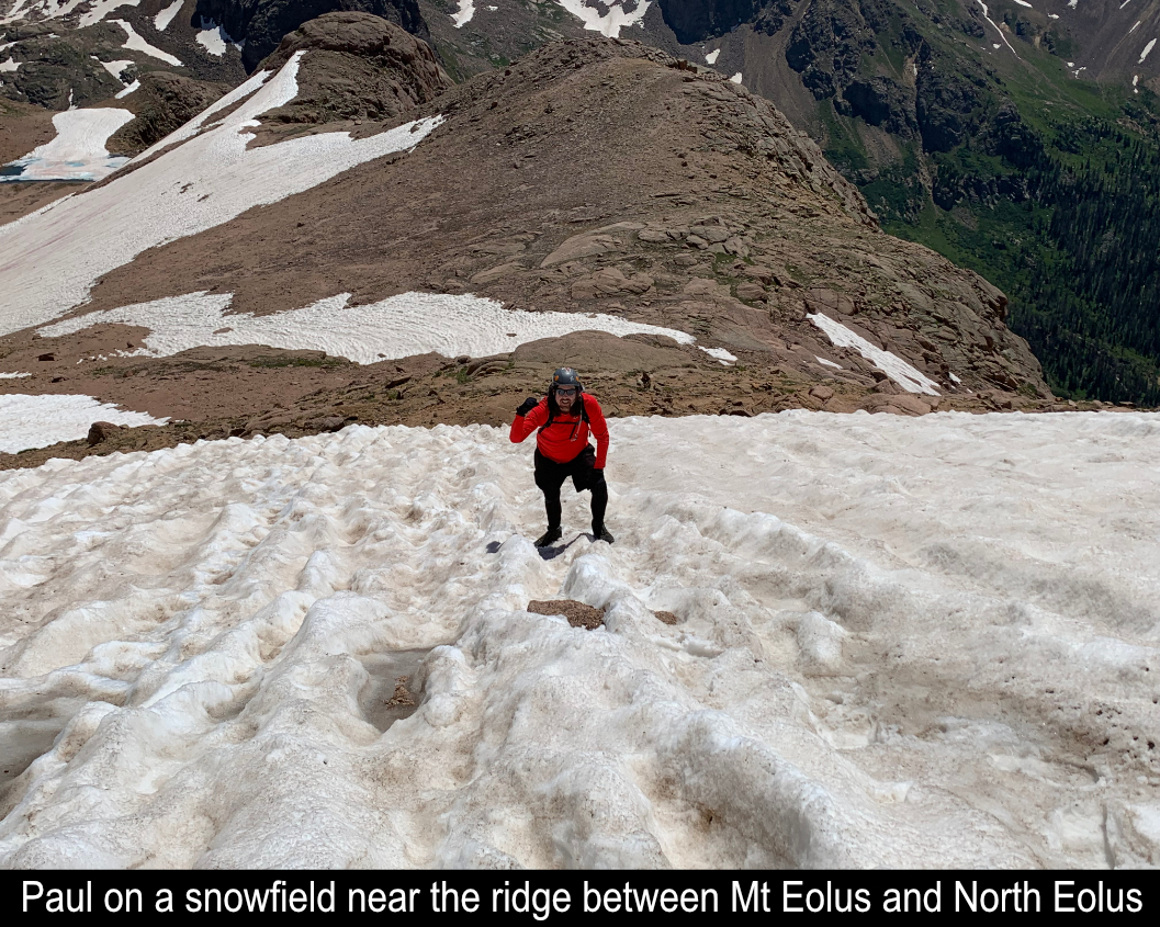 Paul On Snowfield Heading To North Eolus