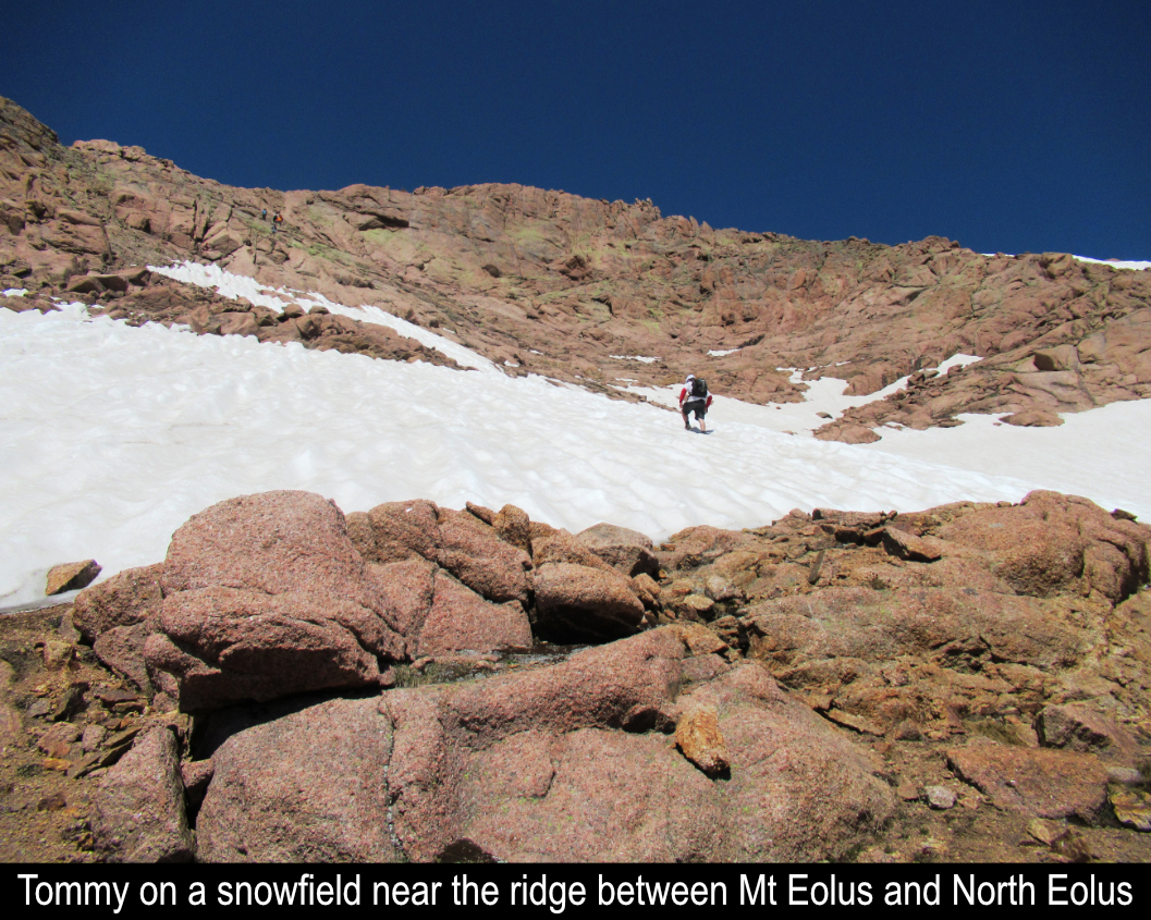 Tommy On Snowfield Heading To North Eolus