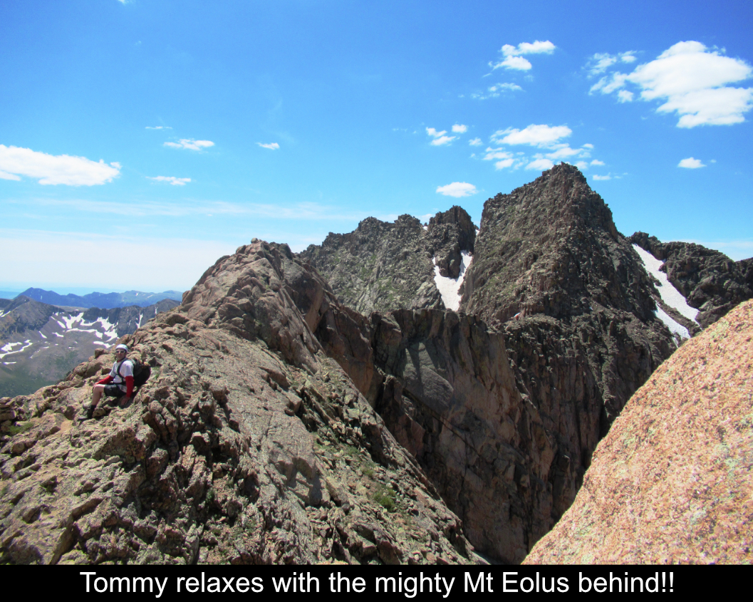 Tommy With Mt Eolus Behind
