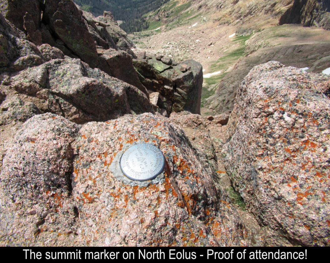 Summit Marker On North Eolus