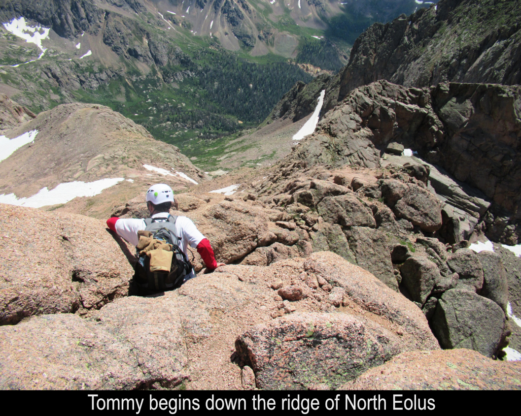 Tommy Begins Down The Ridge Of North Eolus