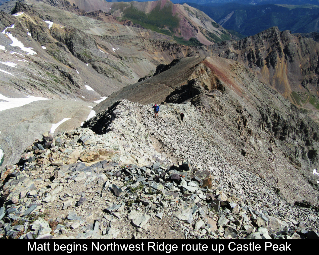 Matt Begins Up Northwest Ridge Of Castle