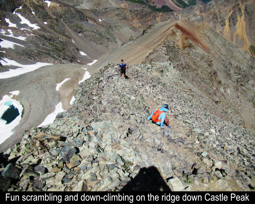 Scramble And Down Climb Off Castle Peak