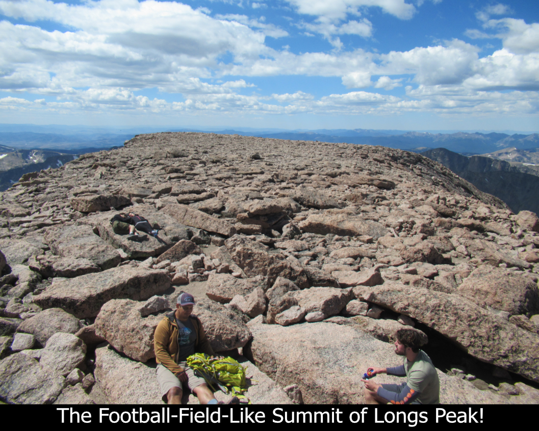 The Football Field Like Summit Of Longs Peak