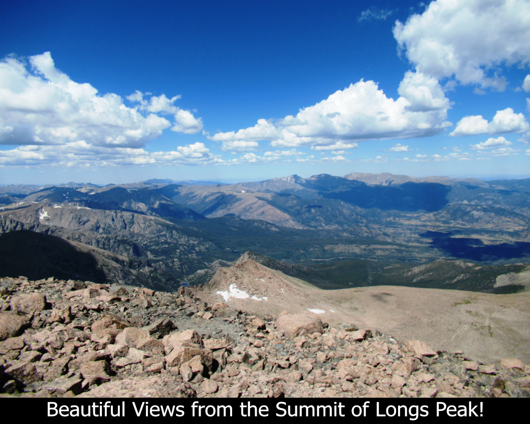 Beautiful Views From Summit Of Longs Peak