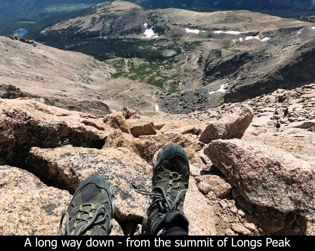 A Long Way Down From The Summit Of Longs Peak