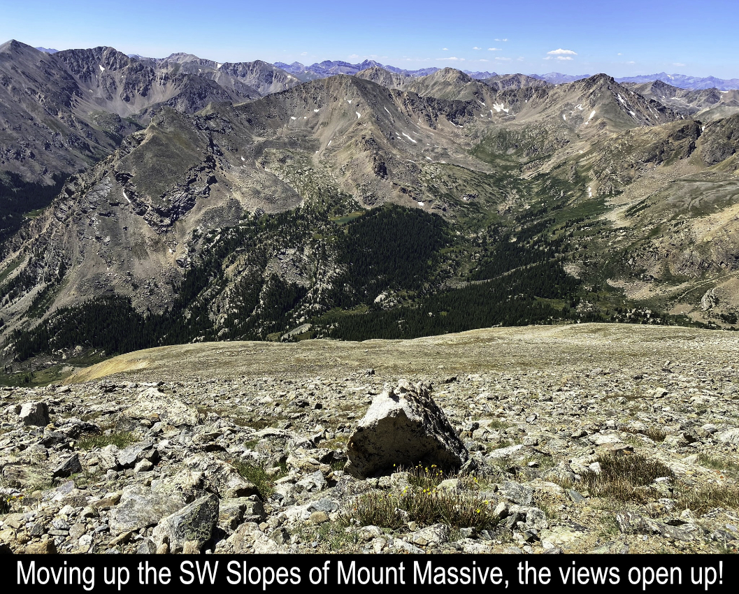 Views Open Up On Mount Massive