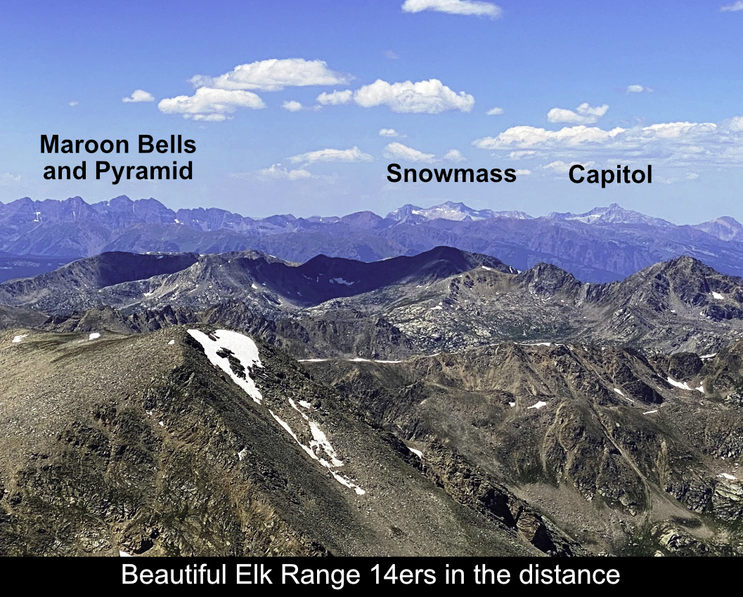 Beautiful Elk Range 14ers In The Distance
