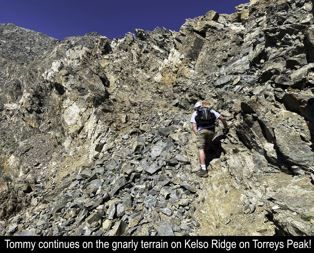 Tommy Continues On The Gnarly Terrain On Kelso Ridge