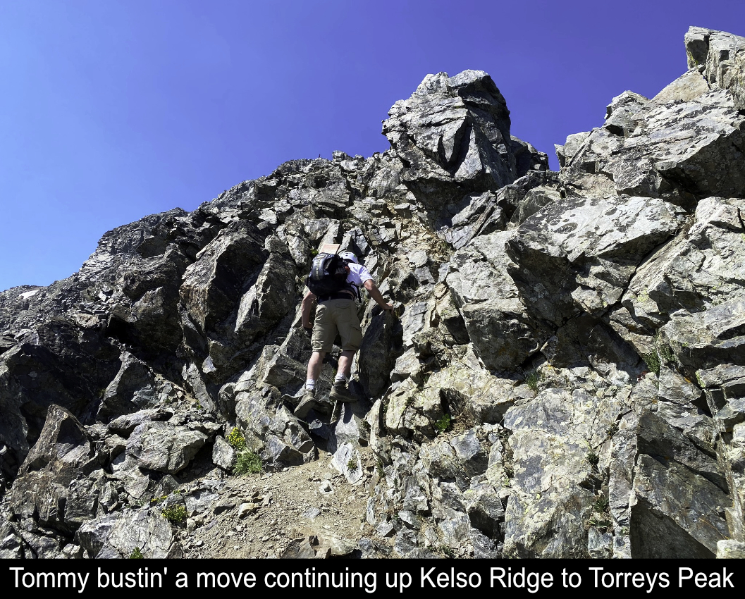 Tommy Continues Up Kelso Ridge