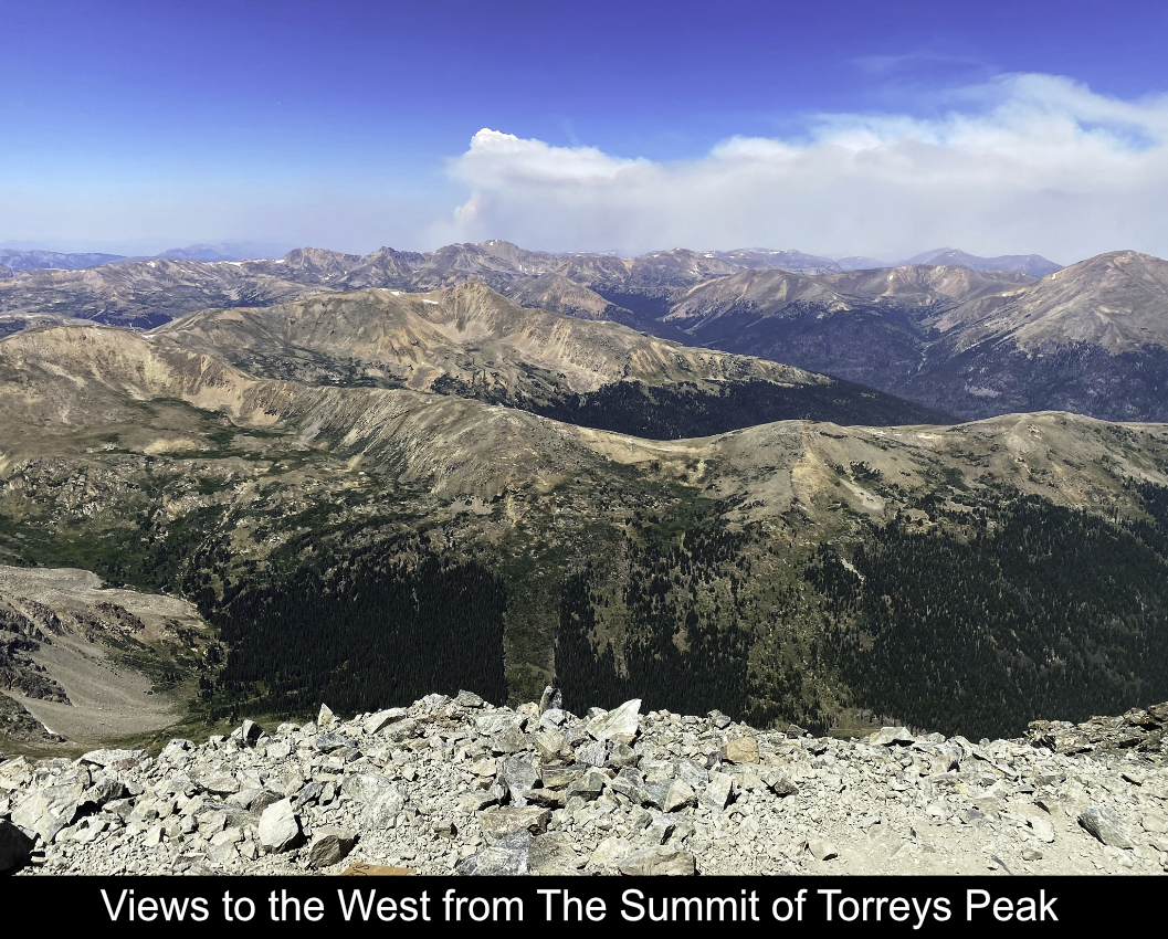 Views To The West From The Summit Of Torreys Peak