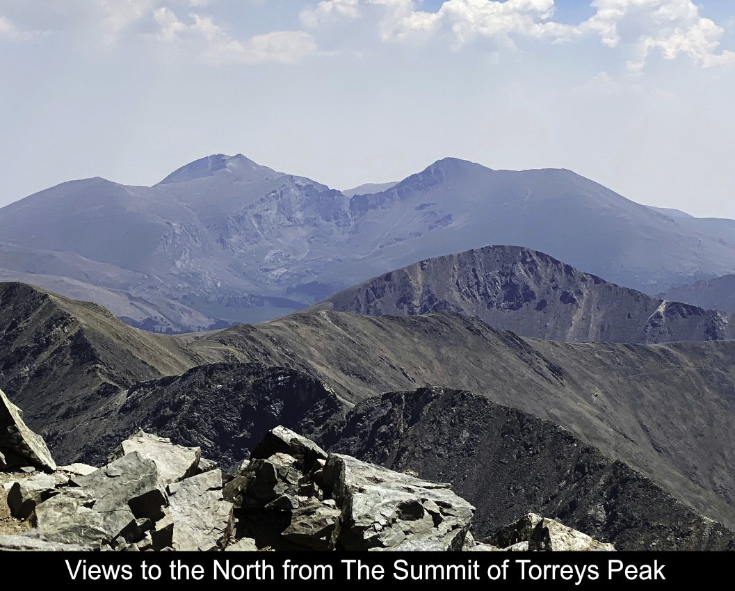 Views To The North From The Summit Of Torreys Peak