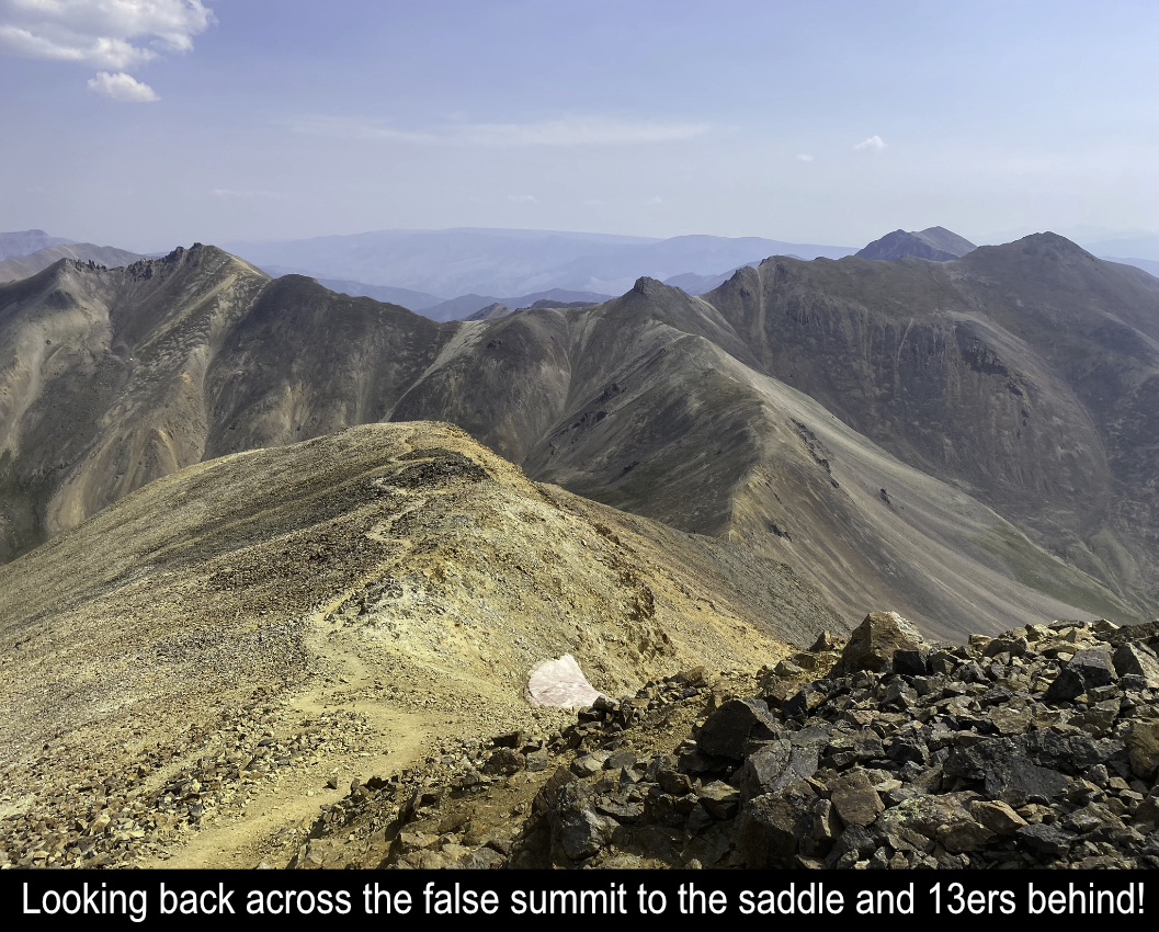 Looking Back Across False Summit To Saddle