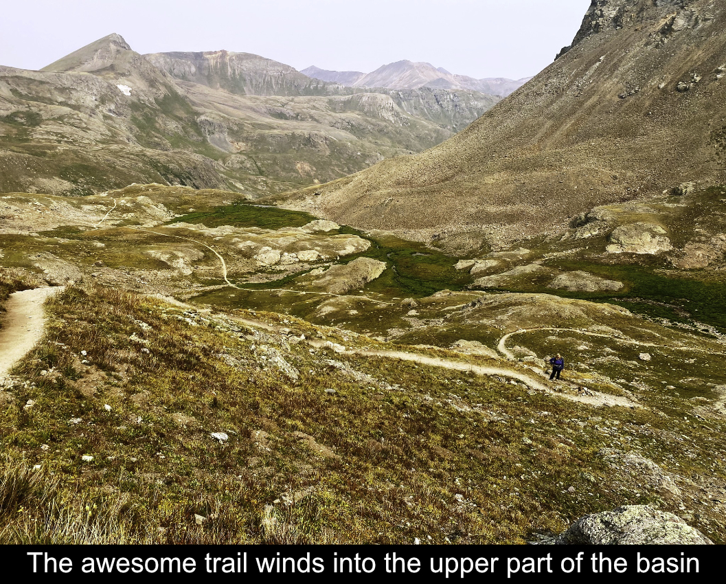 Trail Winds Into The Upper Part Of The Basin