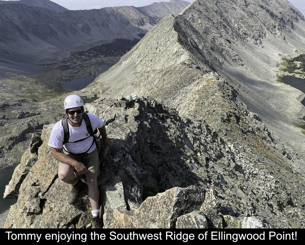 Tommy Enjoys The SW Ridge On Ellingwood Pt